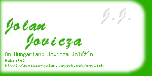 jolan jovicza business card